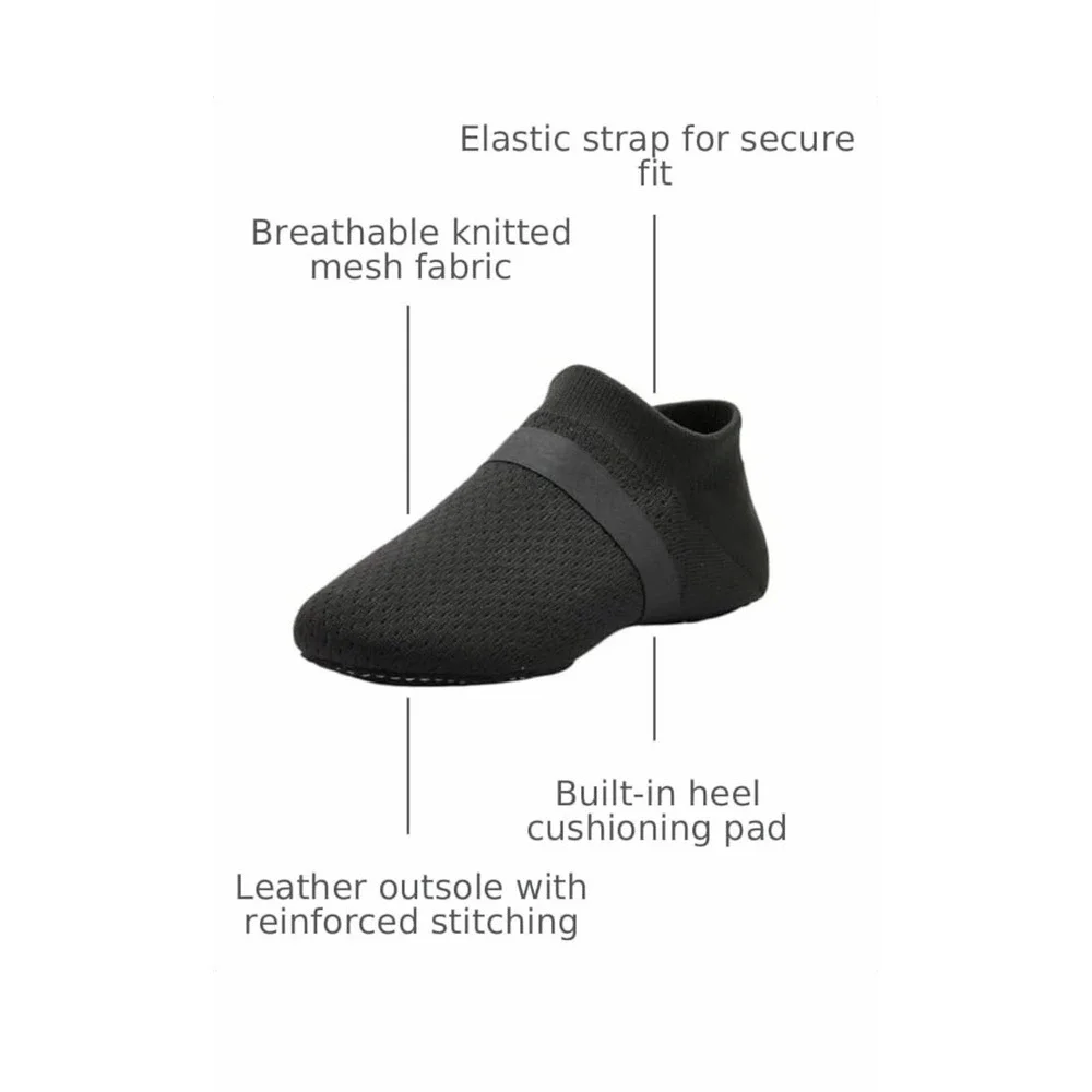 Slip-on Jazz Shoes Women/Men's Lightweight Breathable Dance Shoes 8-8.5W/7-7.5M